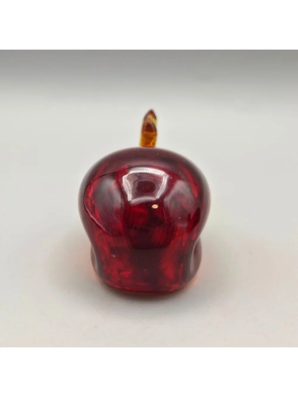Pilgrim Handblown Glass Whale Figurine Amber Color Decorative Collectible 1950s